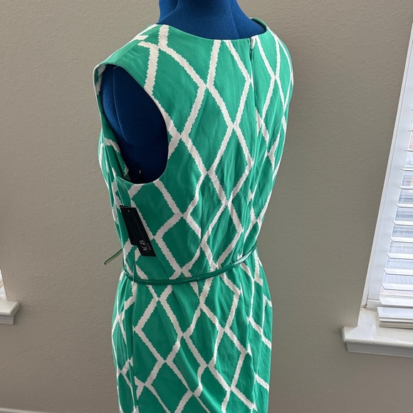 AGB Emerald Diamond Lattice Midi Dress - Picture 3 of 4